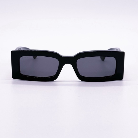 Authentic Gucci Grey Rectangular Sunglasses GG1425S 001 53 - Picture 9 of 15